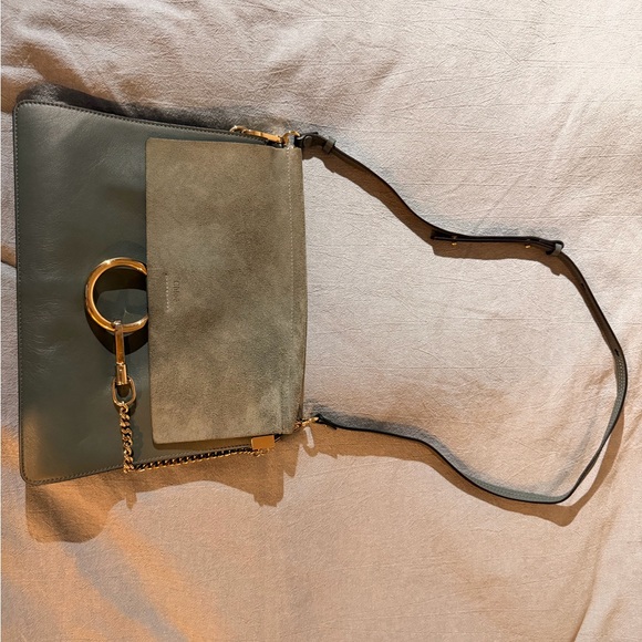 Chloe Handbags - Chloe Elegant Gray and Tan Crossbody Bag